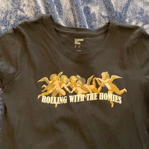 black graphic t shirt